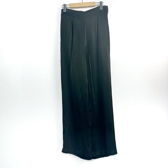 Sita Murt  High Waisted Wide Leg Satin Flowy Pants - Picture 2 of 16